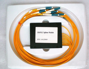 Low insertion loss, low PDL 1 × 8 PLC ABS package LC / PC Fiber Optic Splitter