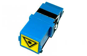 Blue Dust Cap Simplex Auto Shutter SC Fiber Optic Coupler