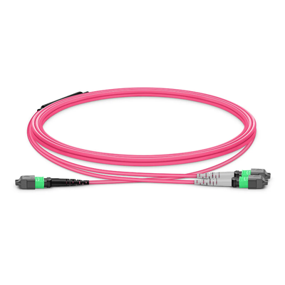 MTP Breakout Cable OM4 50/125μm with 0.35dB Low IL and 8° APC Endface for High-Speed Data Center Links