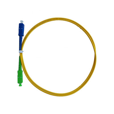 SX SM 0.9mm Fiber Optic Patch Cord , Telecom Grade SC / APC to SC / UPC LSZH Cable