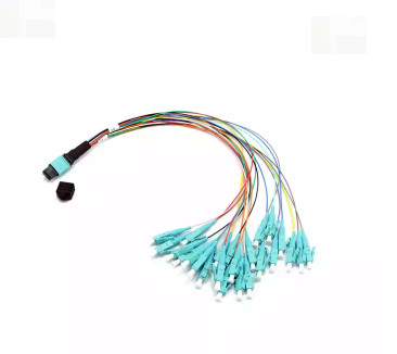 OM3 24 Core MM 0.9mm Patch Cables MPO Male - LC Fiber Patch Optic Patch Cord